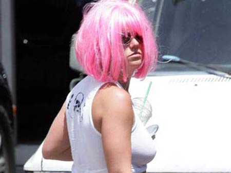 brit pink wig