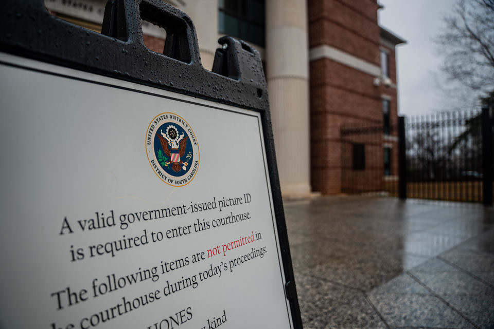 Matthew J. Perry, Jr. Courthouse. Courtroom. United States Attorney District of South Carolina. Federal government office. Columbia, South Carolina. The United States Department of Justice. Andrew Fancher.