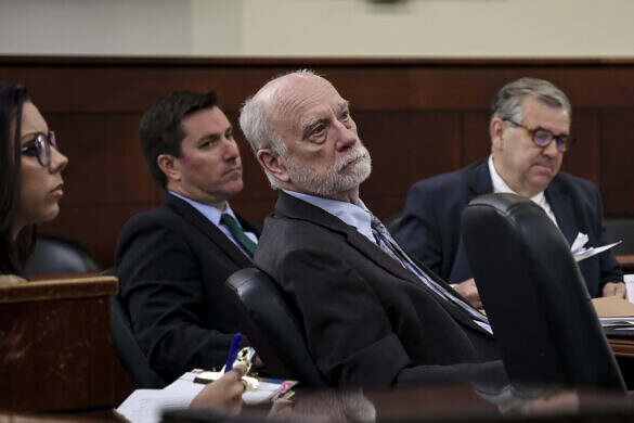 Prosecuting attorneys Don Zelenka, left, and John Meadors listen on Friday, Aug. 14, 2026 at a status hearing at the Marc H. Westbrook Judicial Center in Lexington, South Carolina. Alex Murdaugh will be retried in the June 7, 2021, shooting deaths of his wife and son, after his original conviction was overturned due to jury tampering.