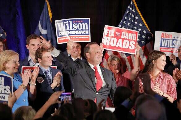 Scenes from Alan Wilson's watch party on Tuesday, June 23, 2026 in Columbia. (Photo by Travis Bell)