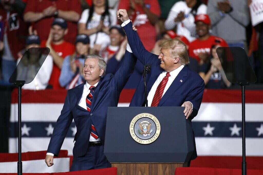 Lindsey Graham with Donald Trump